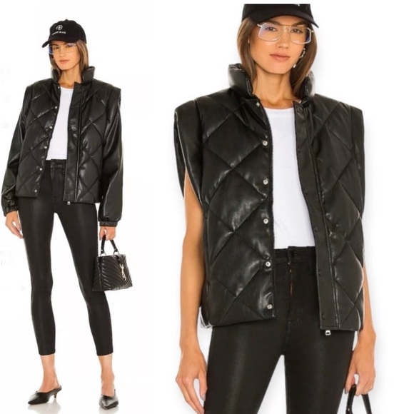 pistola Jackets & Blazers - Pistola Callista Convertible Faux Leather Jacket/Vest
